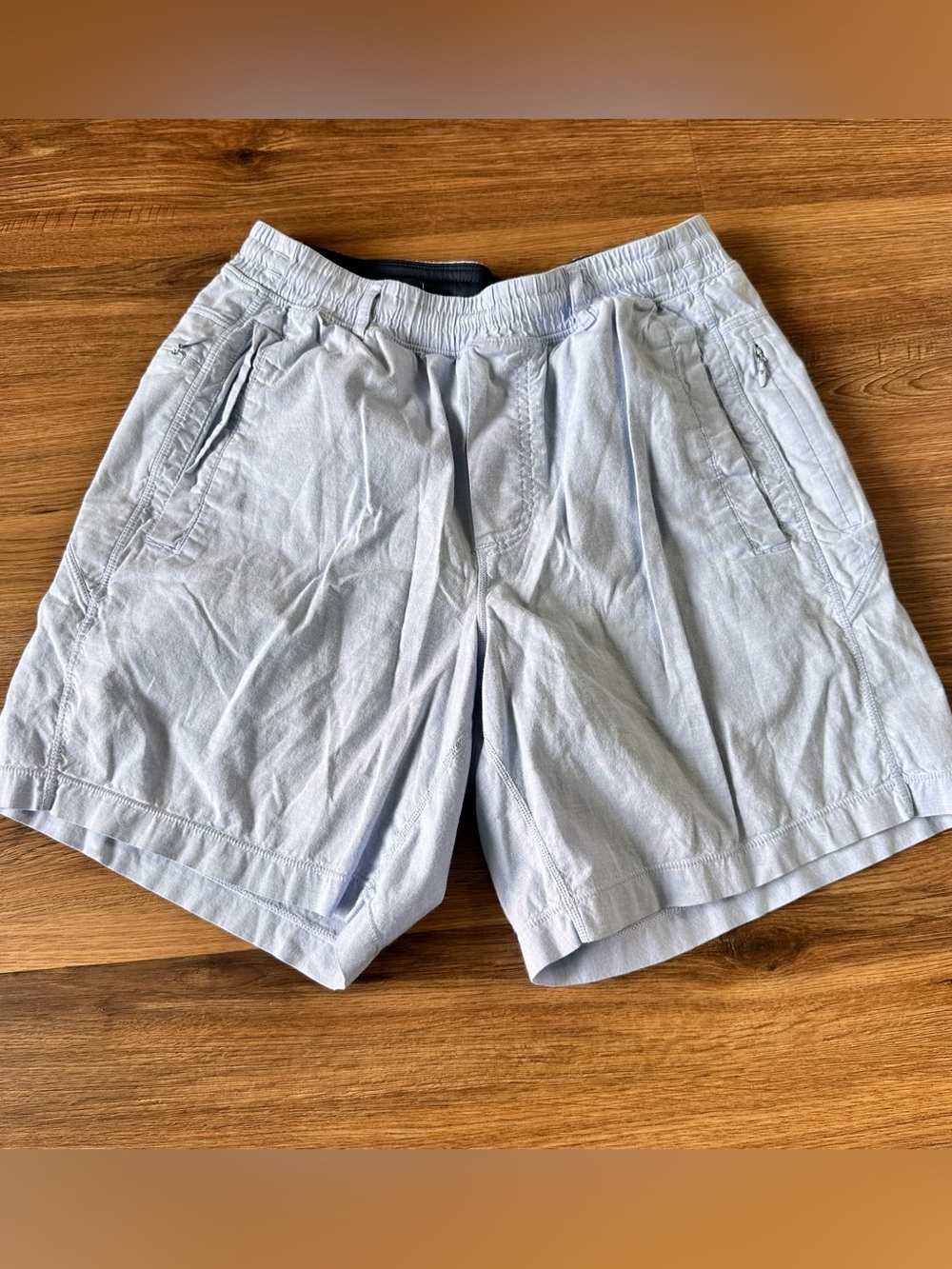 Birddogs Chino Shorts Men Small Blue Lined Elastic Waist 7” Stretch Preppy Coast